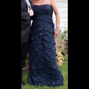Montage by Mon Cheri Mother of the Bride / Groom Strapless Navy Dress, Size 14
